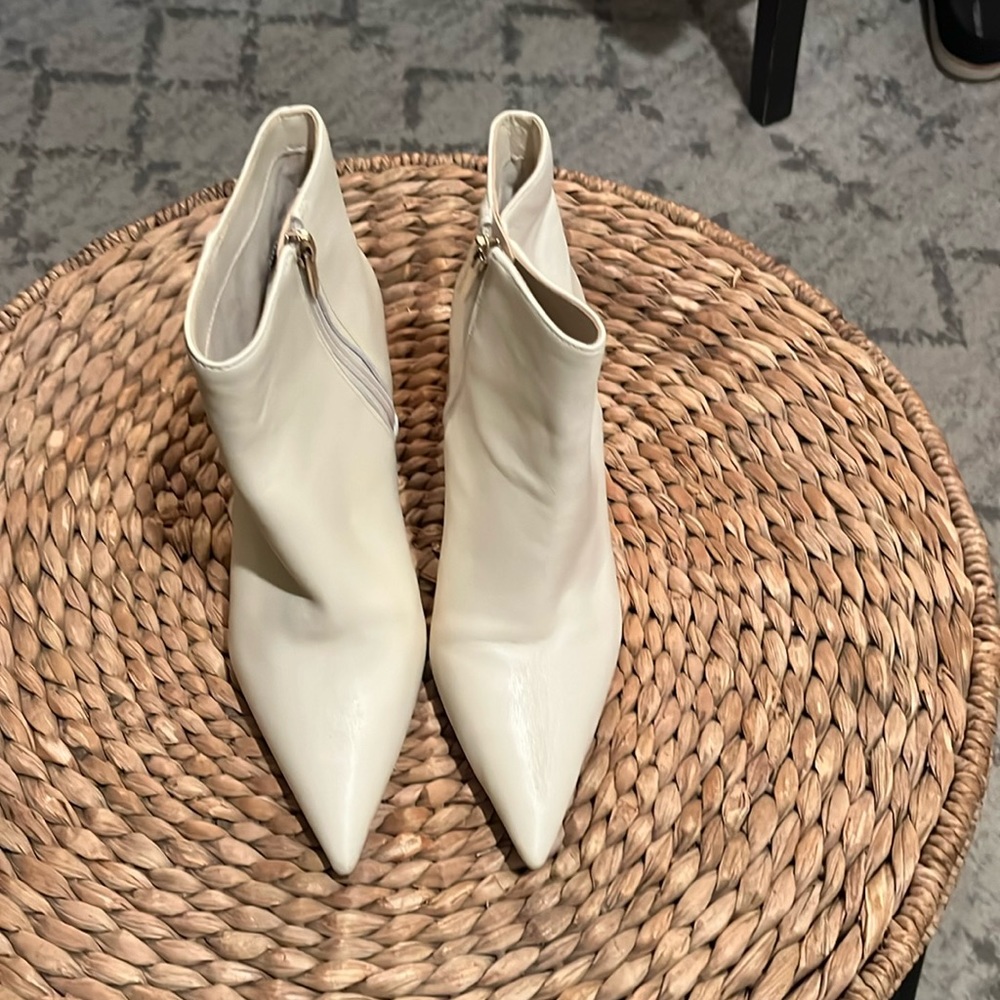 Vince Camuto creamy white Oksana ankle boots